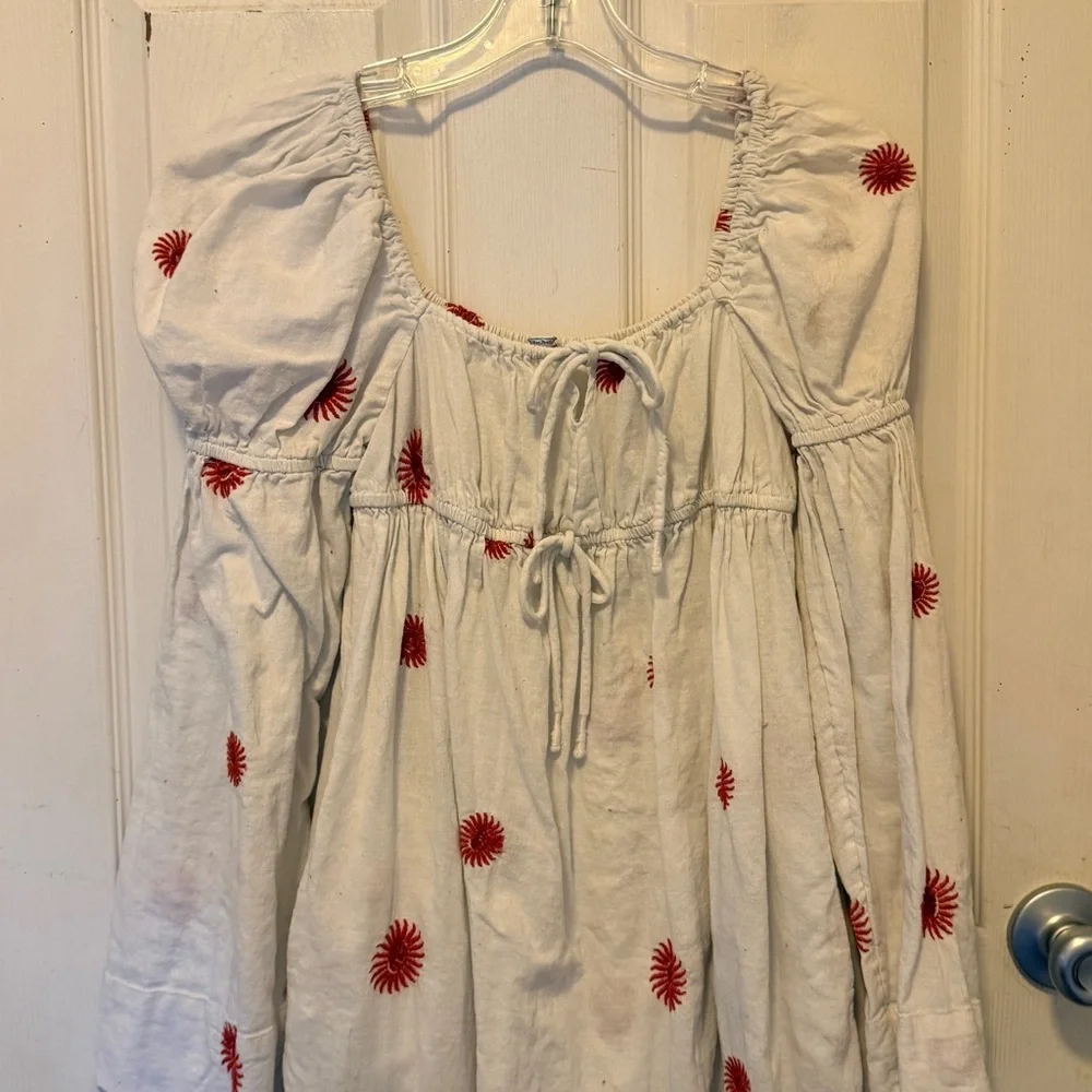 Free People Emory Embroidered Midi Dress
